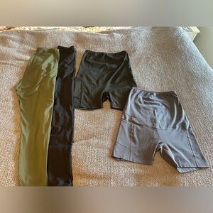 Maternity leggings/biker shorts lot